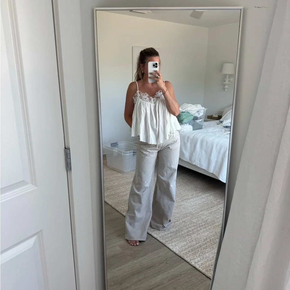 Agolde Beige Denim Pants - Picture 3 of 5
